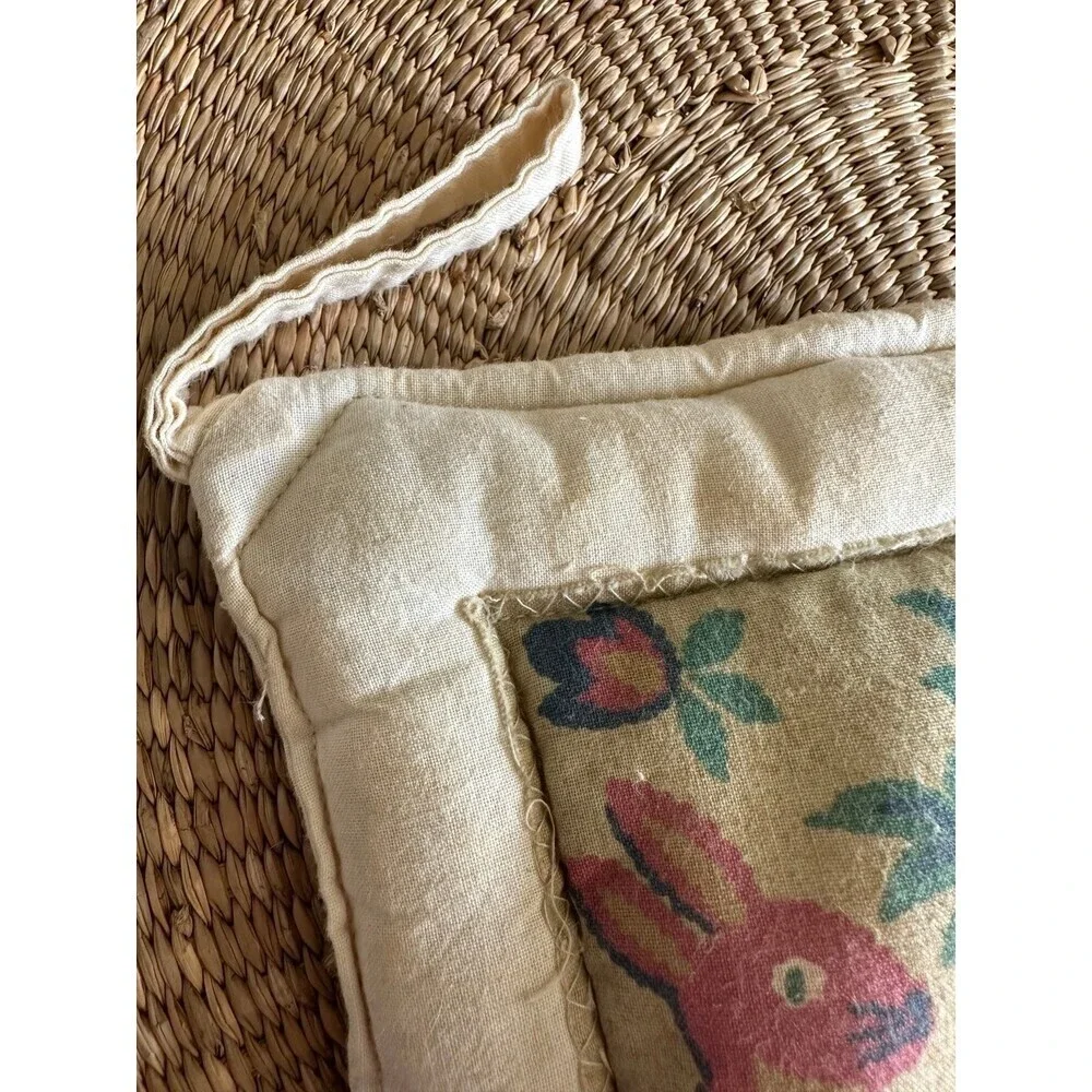 Vintage bunny rabbit decorative fabric